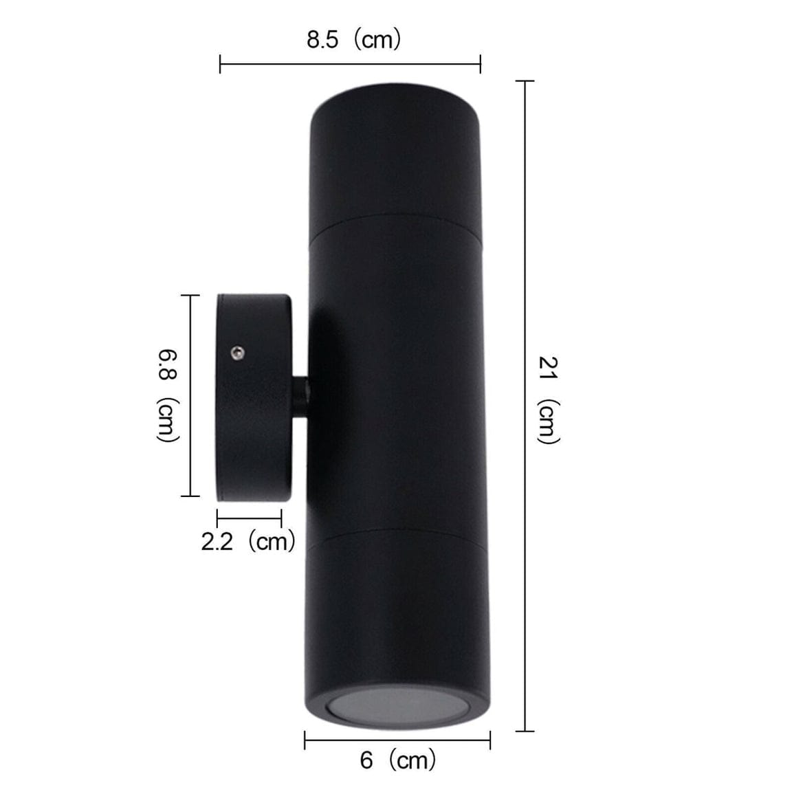 TIVIAH 12W Tri-Colour Selectable Up/Down LED Exterior Pillar Light-Pillar lights-COPY